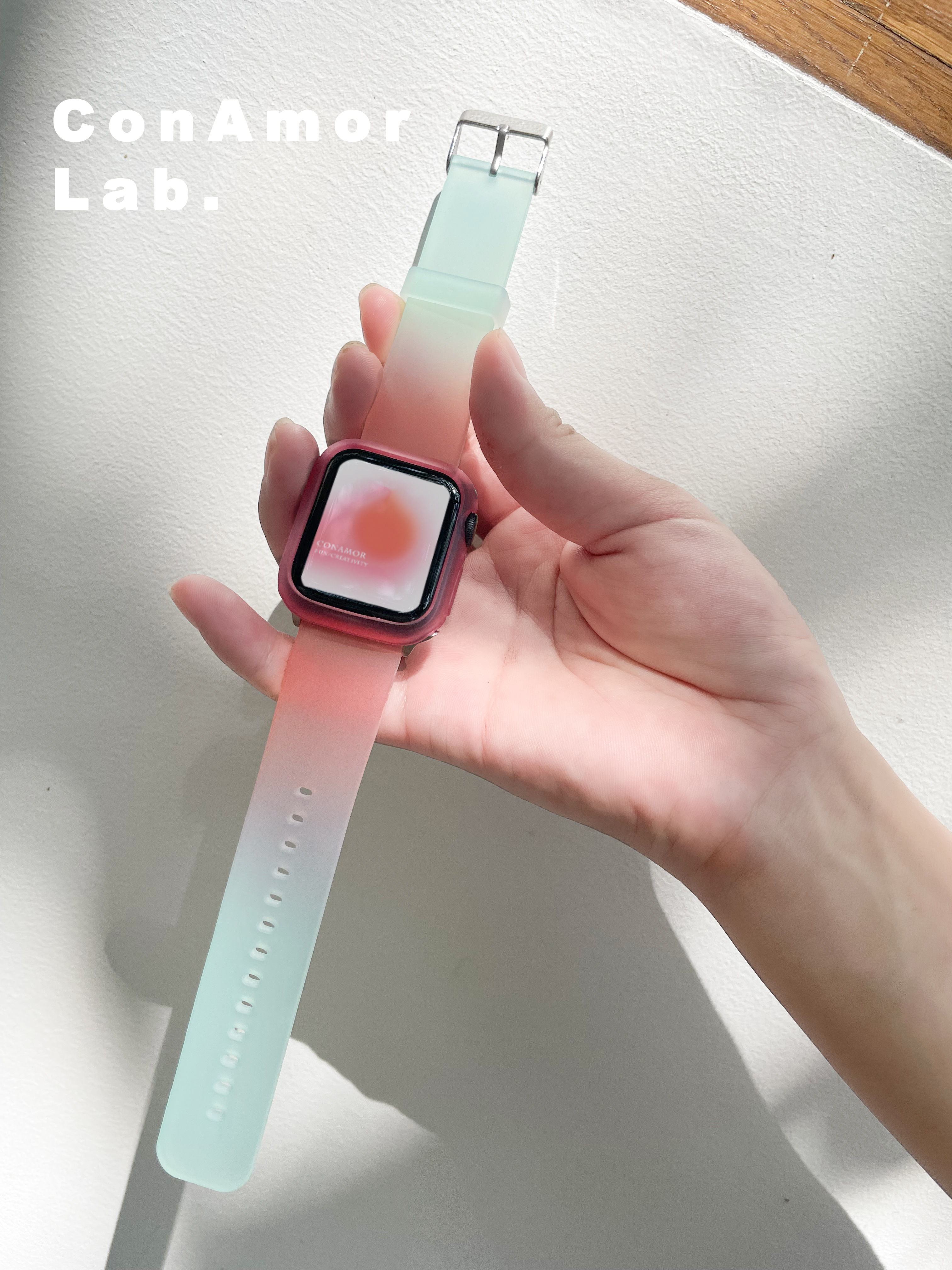 渐变鸡尾酒色苹果表带