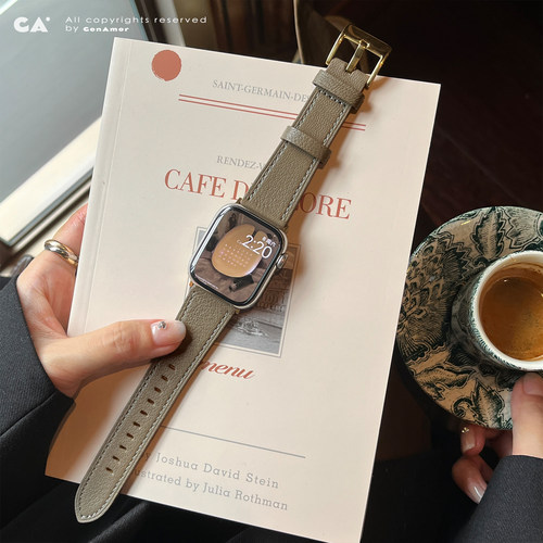 CA.鱼子酱意大利小羊皮真皮表带