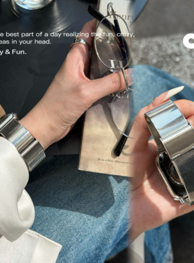 CA 巨亮!镜面竹节不锈钢iWatch表带适用于AppleWatch苹果手表S109