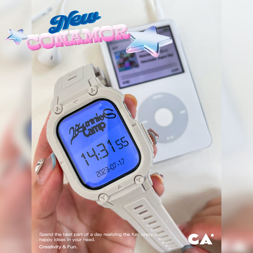 CA.千禧复古未来风一体苹果表带