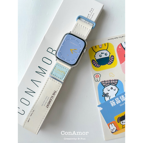 CA.魔术贴真皮运动表带