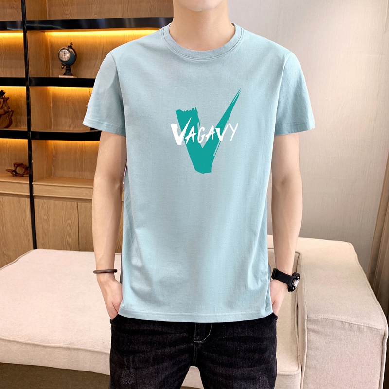 Men's cotton T-shirt youth short sleeve T-shirt