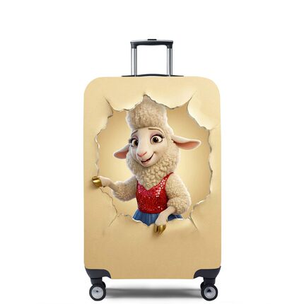 萌宠角色7山羊弹力箱套拉杆箱旅行旅游登机行李皮箱保护罩防尘袋