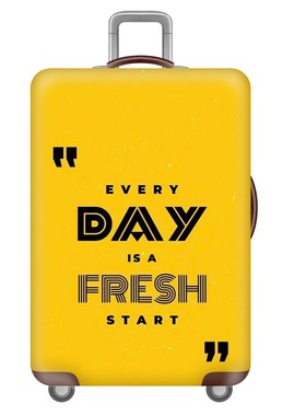 XC364黄色字母弹力箱套拉杆箱旅行旅游登机行李皮箱保护罩防尘袋