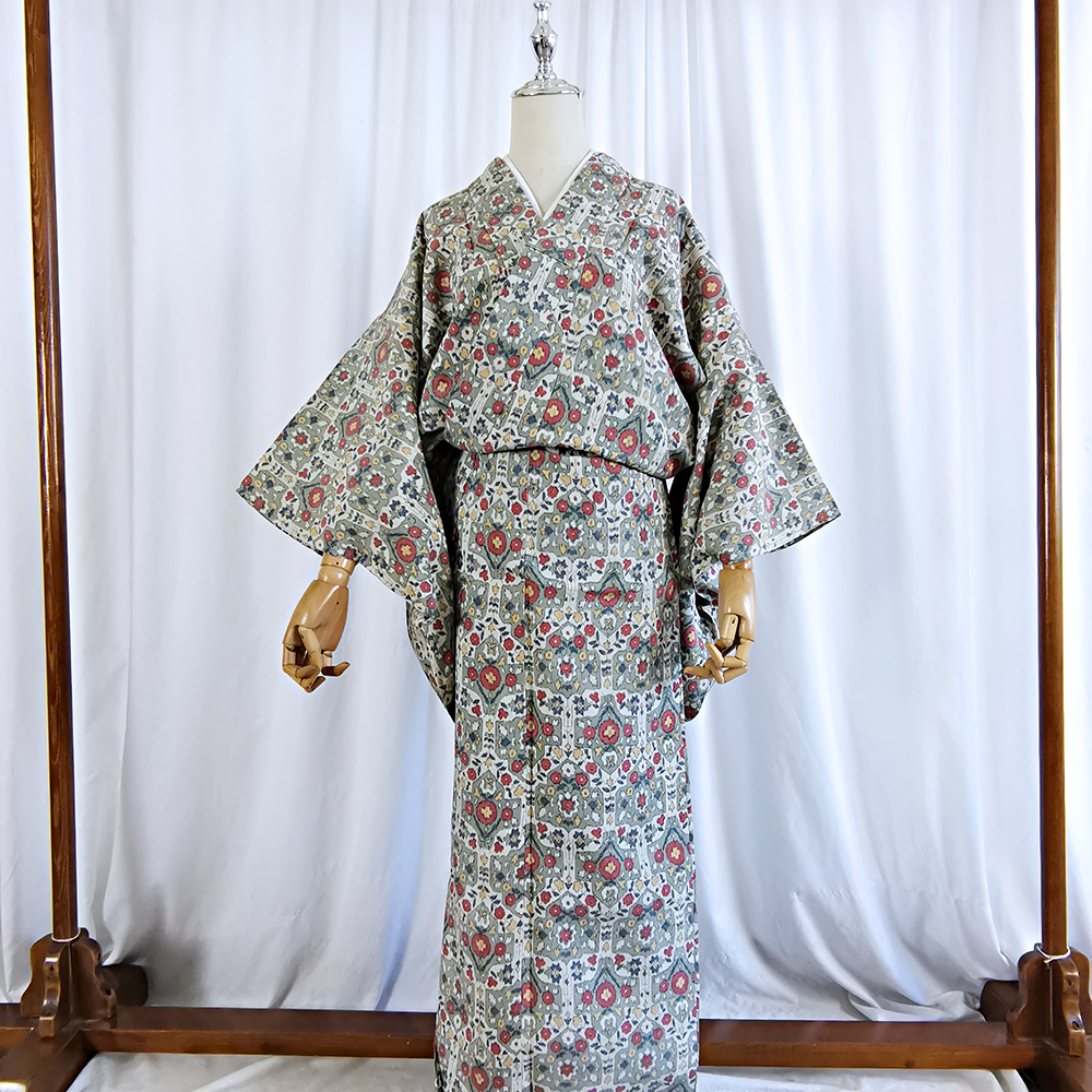 日本正统和服 小纹 单衣 材质存疑 夏用和服