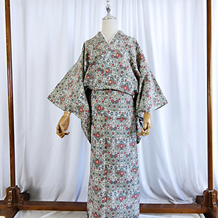 日本正统和服 小纹 单衣 材质存疑 夏用和服