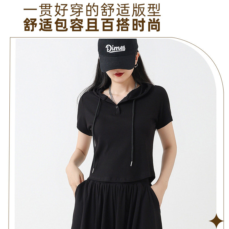 裙裤新款套装慵懒风女春款百搭连帽上衣短裤小个子时尚休闲两件套