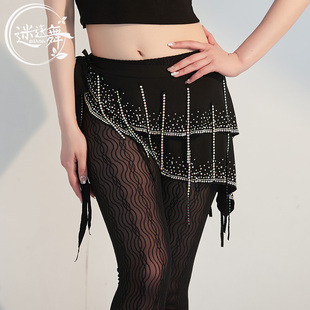 迷迭舞肚皮舞腰链新款性感流苏臀巾百搭东方舞腰巾成人女舞蹈腰裙