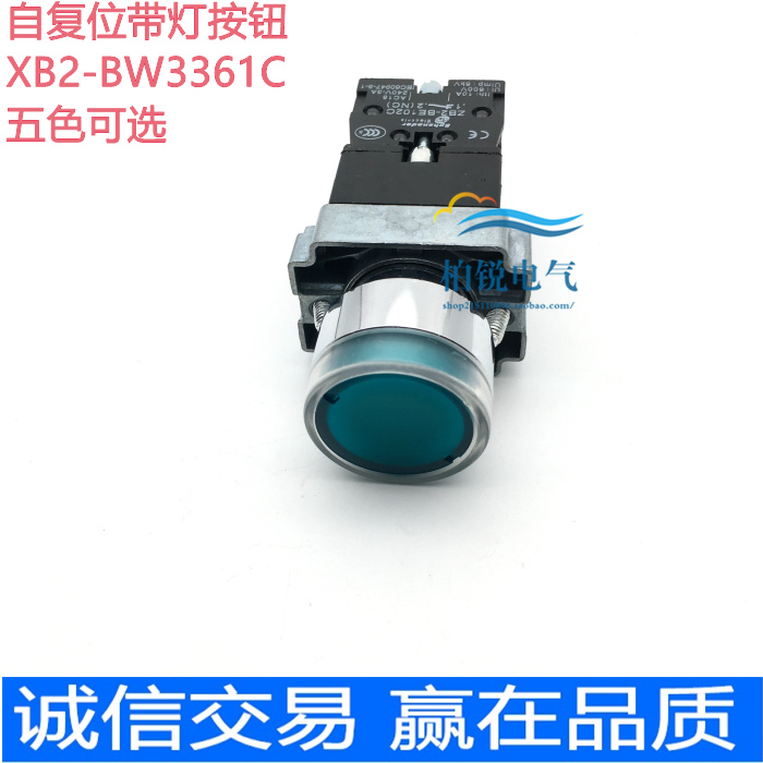 带灯按钮金属点动复位