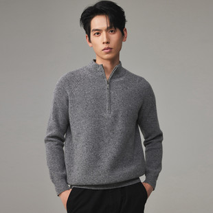 PALUOPO/帕罗山羊绒半高领拉链男衫ET23876R