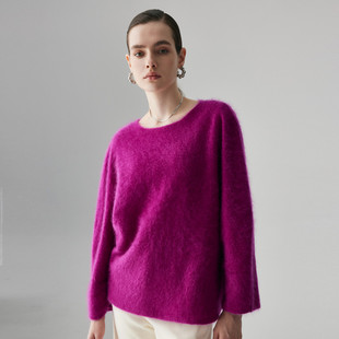 PALUOPO/帕罗100%山羊绒秋冬圆领减龄女衫ET2F8066R