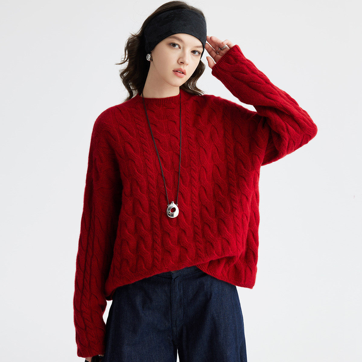 PALUOPO/帕罗山羊绒半高领女衫ET255033R