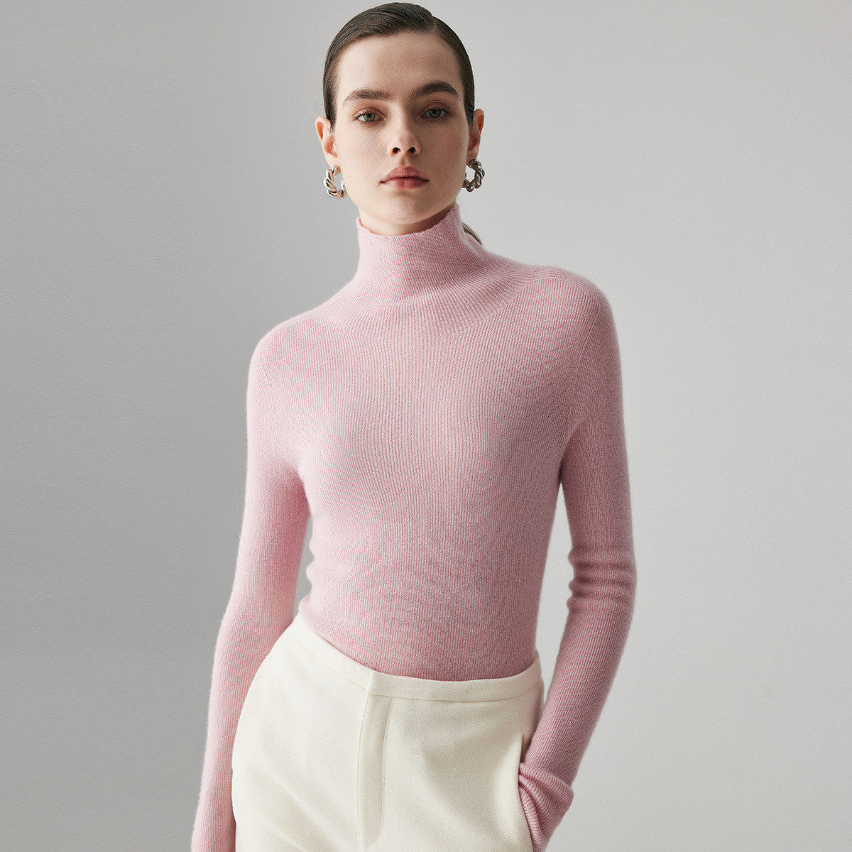 PALUOPO/帕罗山羊绒高领女衫ET2F2001R