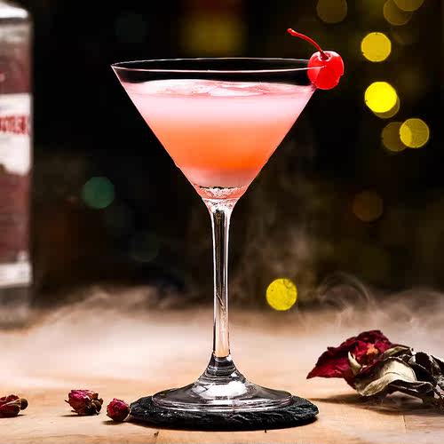 通透水晶马天尼杯220ml三角鸡尾酒杯