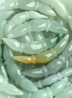 diy翡翠藕节天然散件玉饰品