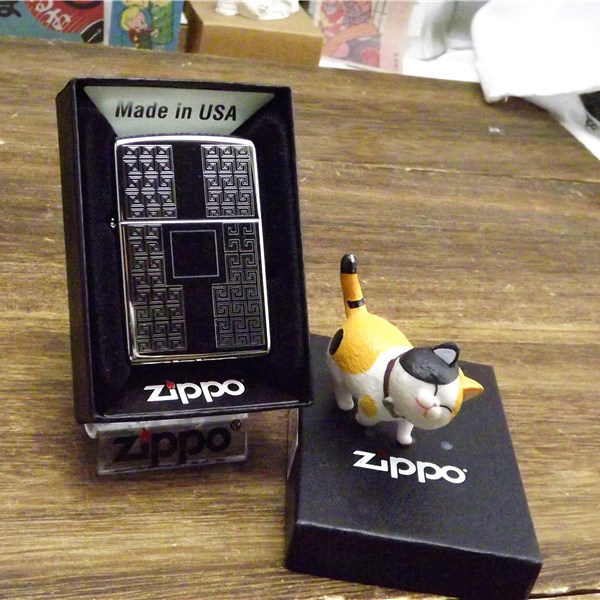 zippo打火机全新12年b月鼎铭文绅士方格原装正品专柜正版