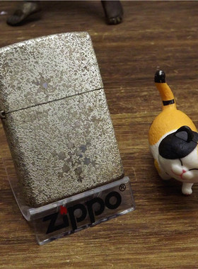 17年好品镀银霉化雪花二手Zippo正品美国防风打火机原装进口