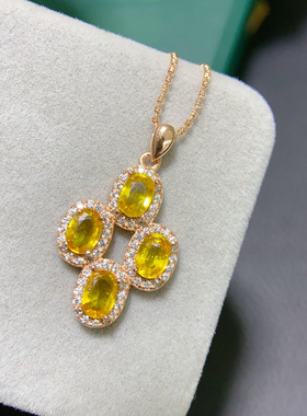 天然刻面芬达吊坠高净度火彩爆闪6*4mms925纯银精工镶嵌