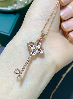 天然蓝宝石吊坠出货S925银精工镶嵌、主石尺寸3*5mm