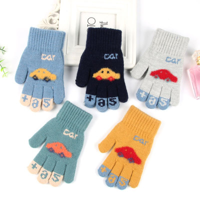 秋冬季儿童手套薄款五指男童男孩