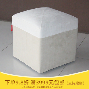 现代沙发坐凳订制 换鞋坐凳布艺小凳 40cm高软凳 试鞋矮凳可拆洗