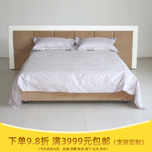 酒店软床 双人床 1.8皮布结合床多色可选 2000床 现代床订制1500