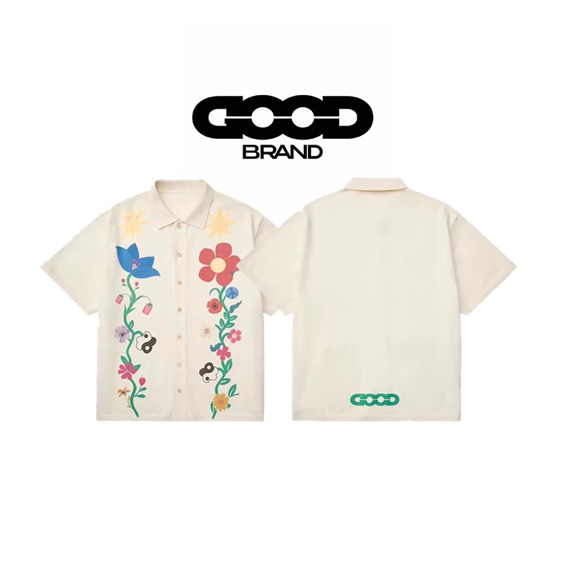 GOODBRAND浪漫花簇短袖衬衫