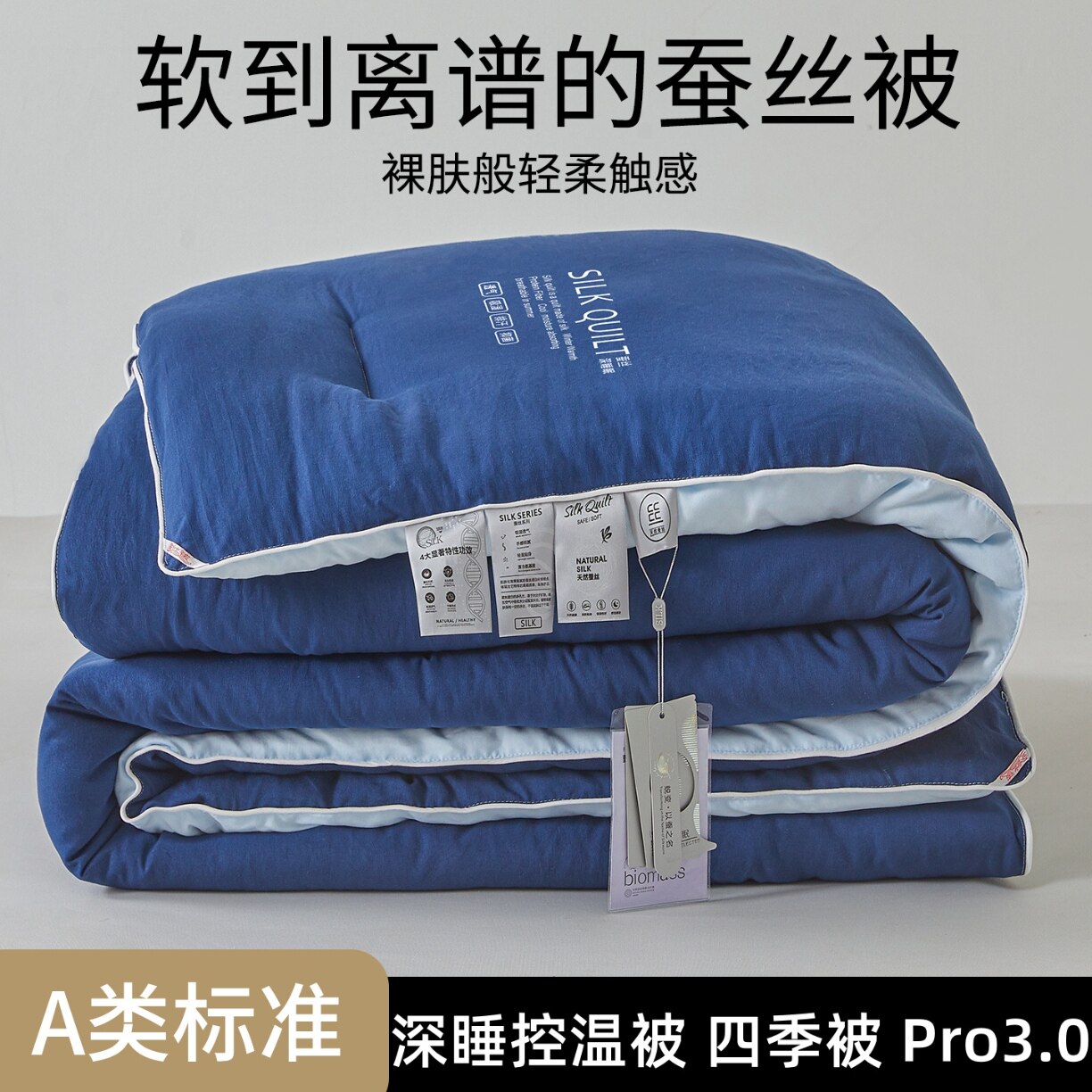 控温A类蚕丝四季被加厚保暖