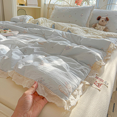 双层纱纯棉夏凉被四件套2026新款