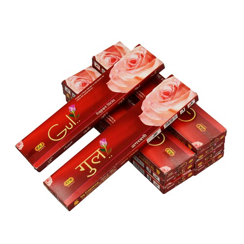 印度香 GUL-情人玫瑰 线香 RAJ香薰 天然熏香香料正品 改善气味 - 封面