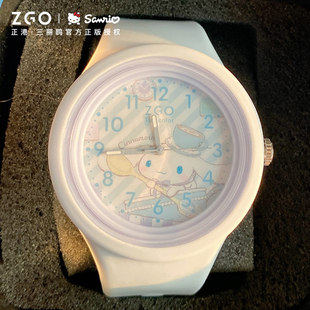 小学生儿童女孩电子表女只看时间新款 正版 三丽鸥玉桂狗手表女款