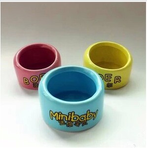 小宠陶瓷食盆 糖果色造型 防翻食盆 仓鼠用品可放入仓鼠笼