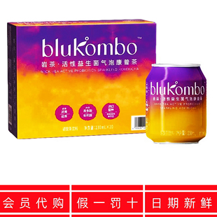 会员代购Drinksba岩茶活性益生菌气泡康普茶230ml*20调味茶气泡茶