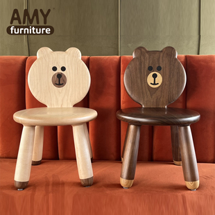 凳板凳简约现代 AMY榏镁家具儿童靠背凳子游戏凳宝宝实木凳换鞋