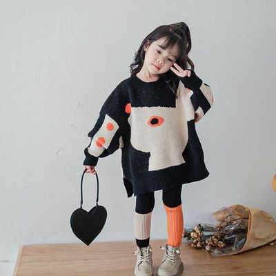 女童时髦套装秋装2025新款儿童网红针织毛衣裤子女孩春秋款两件套