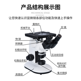 X2D双目金相显微镜倒置观察不透明物体金相组织分析测 钉钯META