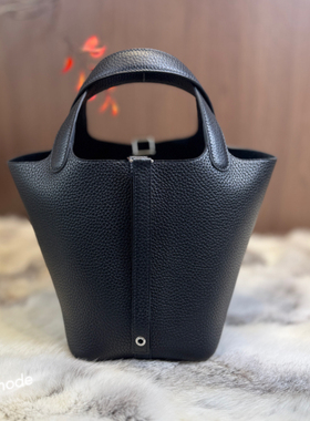 ZZYMODE Noir 89黑色 Pic0tin 菜篮子 18cm TC皮 银扣PHW