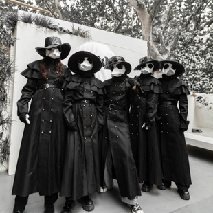 瘟疫医生cosplay服鸟嘴万圣节成人服装衣服装扮中世纪蒸汽朋克风