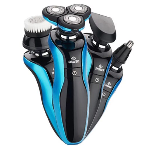 shaver4d剃须刀男士电动带鬓角两用洁面刷鼻毛修剪器二合一刮胡刀 - 封面