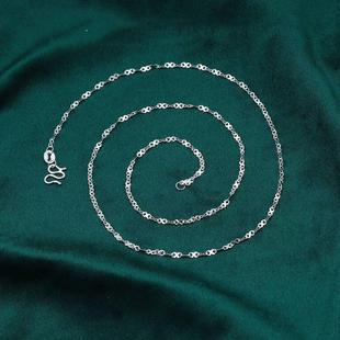 999纯银项链女银链子无吊坠单链条锁骨链正品足银素链银饰星愿链