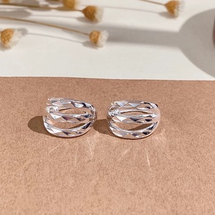 银耳环999纯银女通体足银圆脸妈妈大耳圈睡觉免摘老人奶奶银耳饰