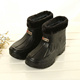 加厚雪地棉鞋 保暖防水鞋 防滑 男女防水棉鞋 冬天高筒一次成型泡沫鞋