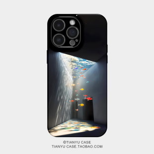 多彩鱼群 15promax手机壳华为pura70小米15畅享70opporeon12一加ACE3V荣耀X60苹果14荣耀300 适用于iPhone16