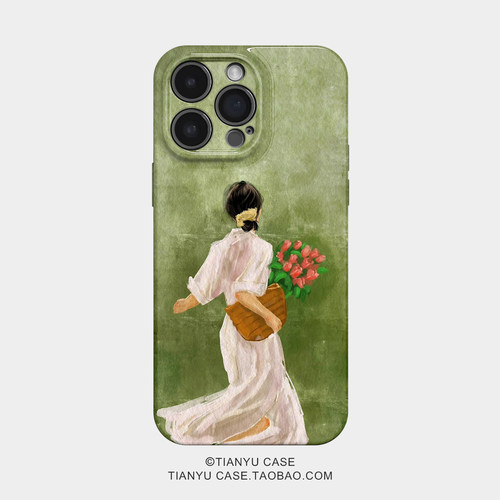 花束佳人 适用苹果iphone17手机壳华为pura70小米15荣耀x50红米k80高级感小众vivox200软opporeno15一加ACE5