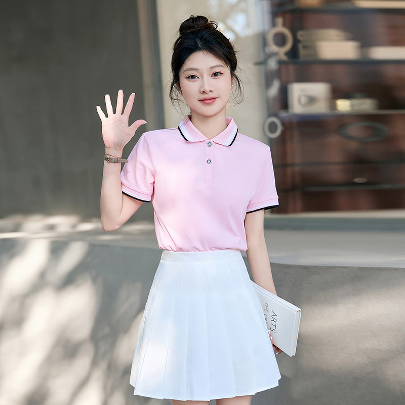 夏季幼儿园教师工作服定制polo衫老师园服短袖T恤印logo幼师套装