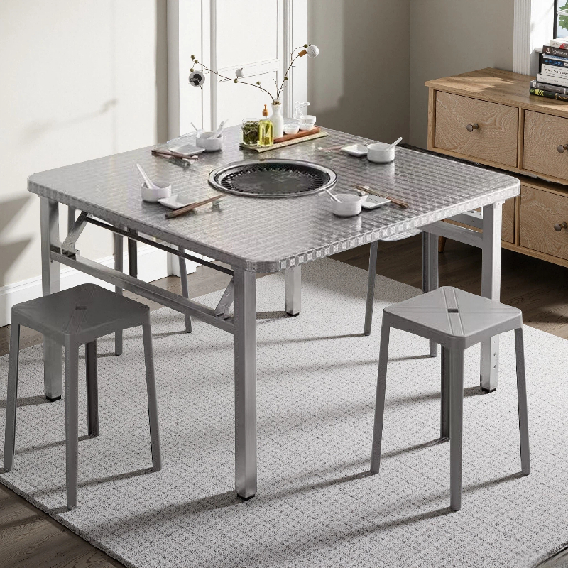 不锈钢折叠桌摆摊商用长方形桌子