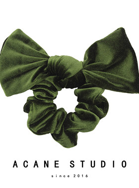 ACANE 韩国新款天鹅金丝绒复古超大蝴蝶结气质文艺发圈绳 头饰品