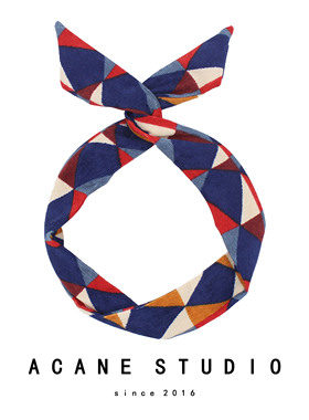 ACANE 彩色灯芯绒菱形几何可爱复古文艺日系韩国交叉宽发带头饰品