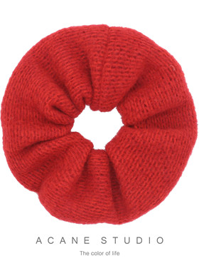 ACANE 毛线复古文艺气质秋冬季超大甜美圣诞节新年大肠发圈头饰品