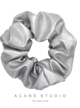 ACANE 银色pu个性复古气质文艺网红潮流韩国日系大肠圈发绳头饰品